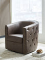 Brentlow Granite Swivel Accent Chair front view with swivel base