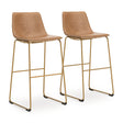 Ciabori toast gold bar height bar stool angled view