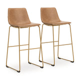 Ciabori toast gold bar height bar stool angled view