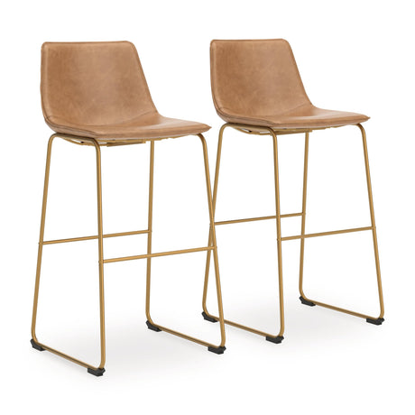 Ciabori toast gold bar height bar stool angled view