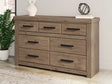 Oliandon Light Brown Rustic Dresser angled view