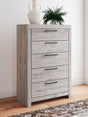 Broachmyn Gray 5-Drawer Chest front view
