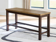 Rylandeen two-tone counter height dining bench front view