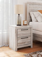 Broachmyn Gray Nightstand front view with drawers closed