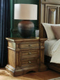 Frantanna Brown Nightstand front view showing drawers closed