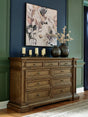 Frantanna Brown Dresser front view showing 9 drawers