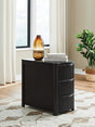 Camdill Black Chairside End Table front view