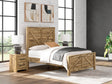 Maystonna Brown Queen Crossbuck Panel Bed front view