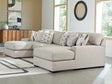 Laurelgrove Pebble chenille double chaise sectional sofa main view