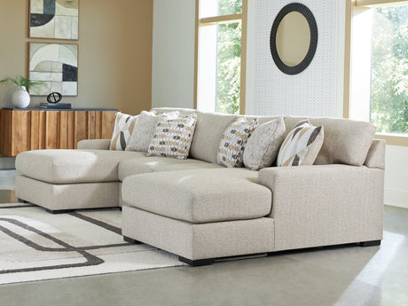 Laurelgrove Pebble chenille double chaise sectional sofa main view