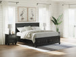 Lanolee Black King Panel Storage Bed front view