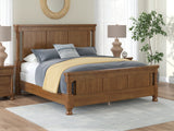 Rowlenstown Brown King Poster Bed, front view
