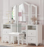 Kozlani white vanity with mirror front view