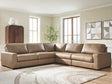 main view of Veronella Sahara Leather 5-Piece Sectional sofa