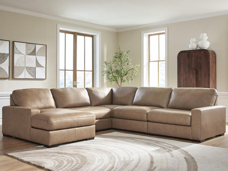 Main view of Veronella Sahara Leather 5-Piece Sectional Sofa with Chaise