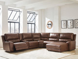 DeepWakes Canyon 6-piece power reclining sectional with chaise, front angle view