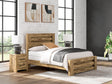 Maystonna Brown Queen Panel Bed - Front View with panel headboard