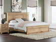 Makidern Tan King Panel Bed front view