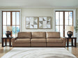 Front view of Veronella Sahara Leather 3-Piece Sectional Sofa