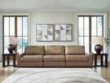 Front view of Veronella Sahara Leather 3-Piece Sectional Sofa