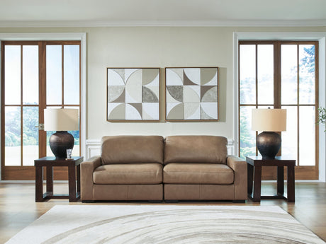 Veronella Sahara Leather 2-Piece Sectional Sofa main front view
