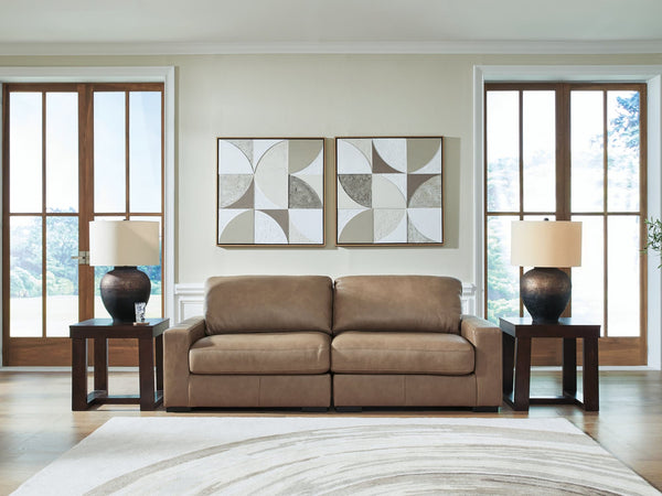 Veronella Sahara Leather 2-Piece Sectional Sofa main front view