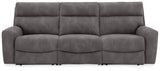 Next-Gen Durapella Slate 3-Piece Power Reclining Sectional sofa front view