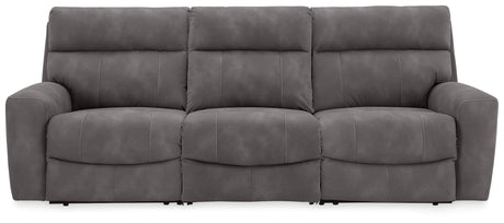 Next-Gen Durapella Slate 3-Piece Power Reclining Sectional sofa front view
