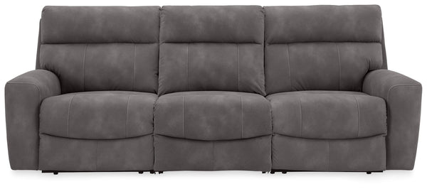 Next-Gen Durapella Slate 3-Piece Power Reclining Sectional sofa front view