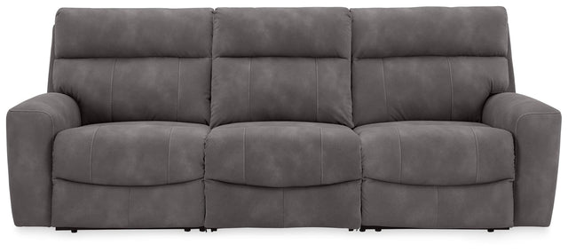 Next-Gen Durapella Slate 3-Piece Power Reclining Sectional sofa front view