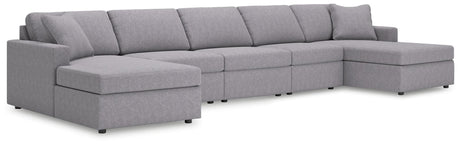 Modmax Granite 5-Piece Double Chaise Sectional sofa front view