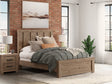 Oliandon Light Brown Queen Panel Bed front view