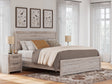 Broachmyn Gray King Panel Bed front view