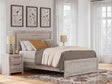 Broachmyn Gray Queen Panel Bed front angle view
