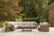 Laguna Heights Beige 4-Piece Outdoor Sectional Set, front view