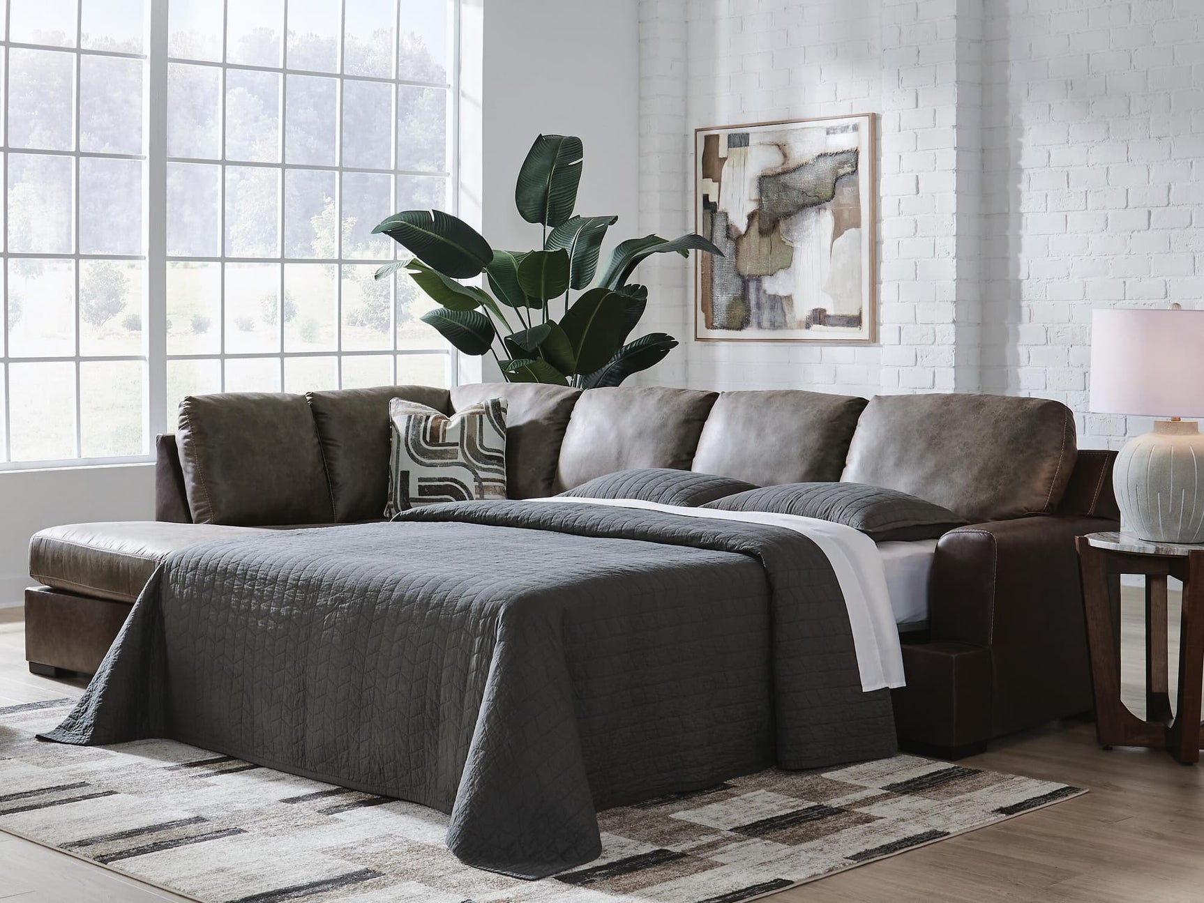 Castille Way Fossil 2-Piece Sleeper Sectional with Chaise sectional sofa main view