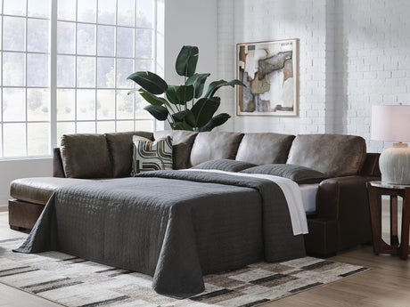Castille Way Fossil 2-Piece Sleeper Sectional with Chaise sectional sofa main view