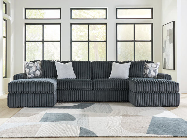 Midnight-Madness Gunmetal sectional sofa main view
