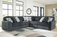 Midnight-Madness Gunmetal 5-Piece Sectional Sofa main view