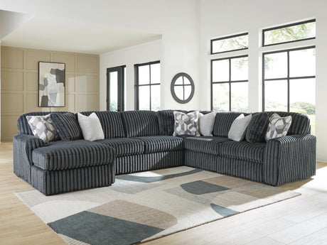 Midnight-Madness Gunmetal 4-Piece Sectional sofa main view