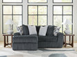 Midnight-Madness Gunmetal 2-Piece Sectional with Chaise sofa main front view