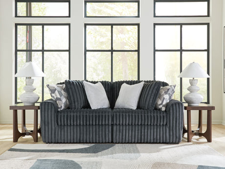 Midnight-Madness Gunmetal 2-Piece Sectional Sofa front angle view