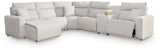 Modmax II Stone Power Reclining Sectional with Chaise and Console, front angle