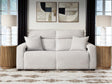 Modmax II Stone 2-Piece Power Reclining Loveseat shown from front angle