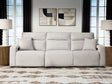 Modmax II Stone 3-Piece Power Reclining Sectional Sofa front angle