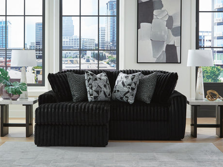 Midnight-Madness Onyx 2-Piece Sectional Sofa with Chaise, main view