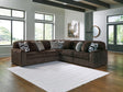 Midnight-Madness Chocolate 5-Piece Sectional sofa front angle view