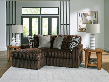 Midnight-Madness Chocolate sectional sofa main view