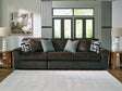Midnight Madness Chocolate 3-Piece Sectional Sofa front angle view