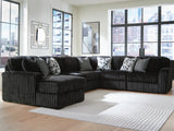 Midnight-Madness Onyx 6-Piece Sectional Sofa with Chaise front view